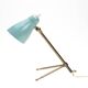 Boris Lacroix. Table lamp/wall light with adjustable arm, brass and lacquered metal.