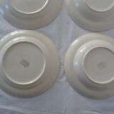6 assiettes faience ancienne  434 112 Villeroy boch burgenland bleu