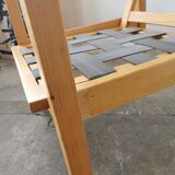 Scandinavian light wood armchair