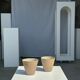 Set of 2 cups / mug Indonesian ceramic (matte brown)