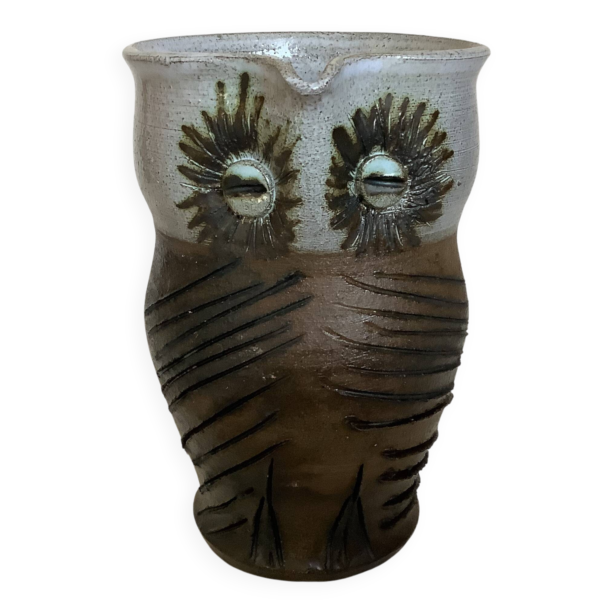 Small owl pitcher ceramic