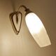 Mid Century Flexible Brass Glass Wall Light