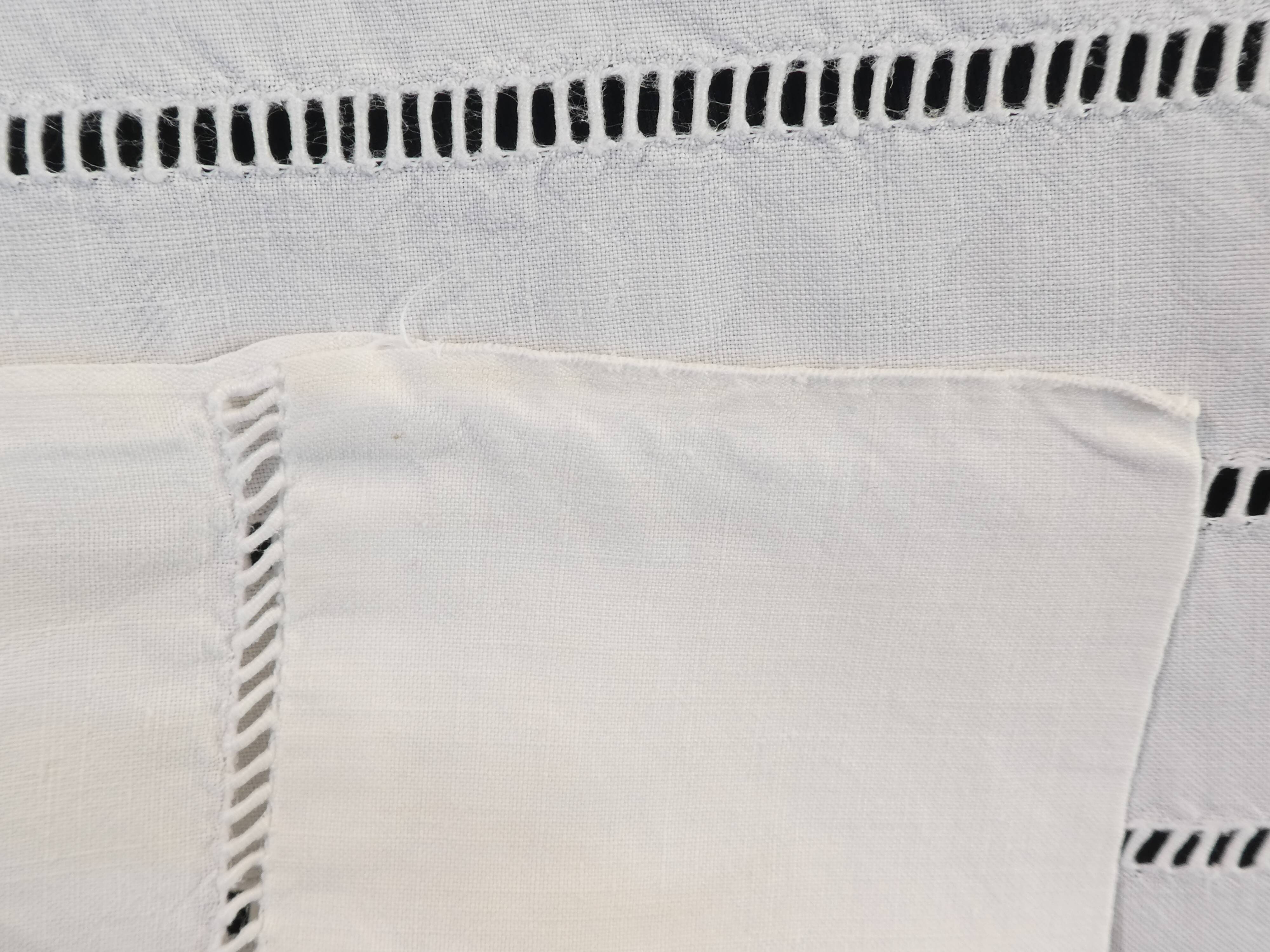 Old Linen Sheet monogram LA