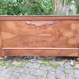 Carved walnut headboard