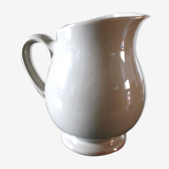 Taupe grey ceramic pitcher