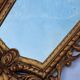 Antique wall mirror in carved gilded wood, Louis XV style, 19th century, 98 x 57 cm.
