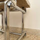 Coffee table in chromed rod