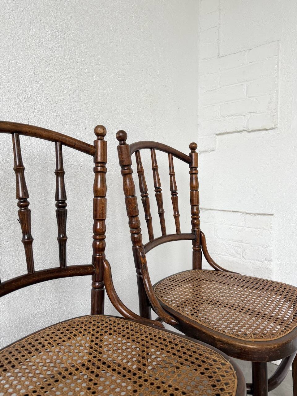 Set of 4 Fischel cane bistro chairs