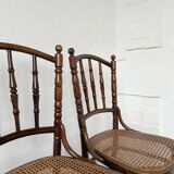 Set of 4 Fischel cane bistro chairs