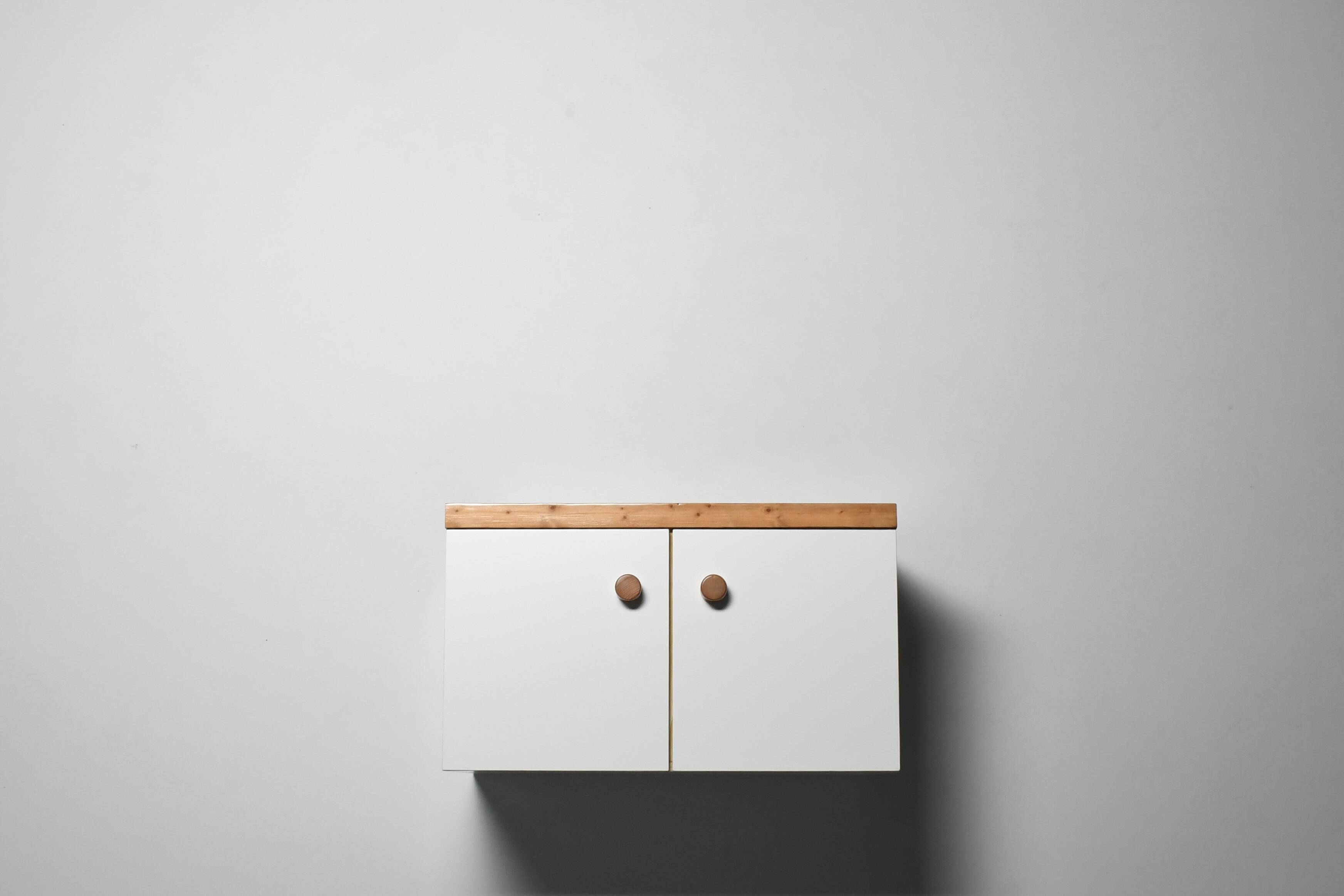 Wall Mounted 'Les Arcs’ Cabinet / Sideboard , France, 1970s