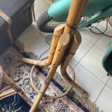 Rattan coat rack