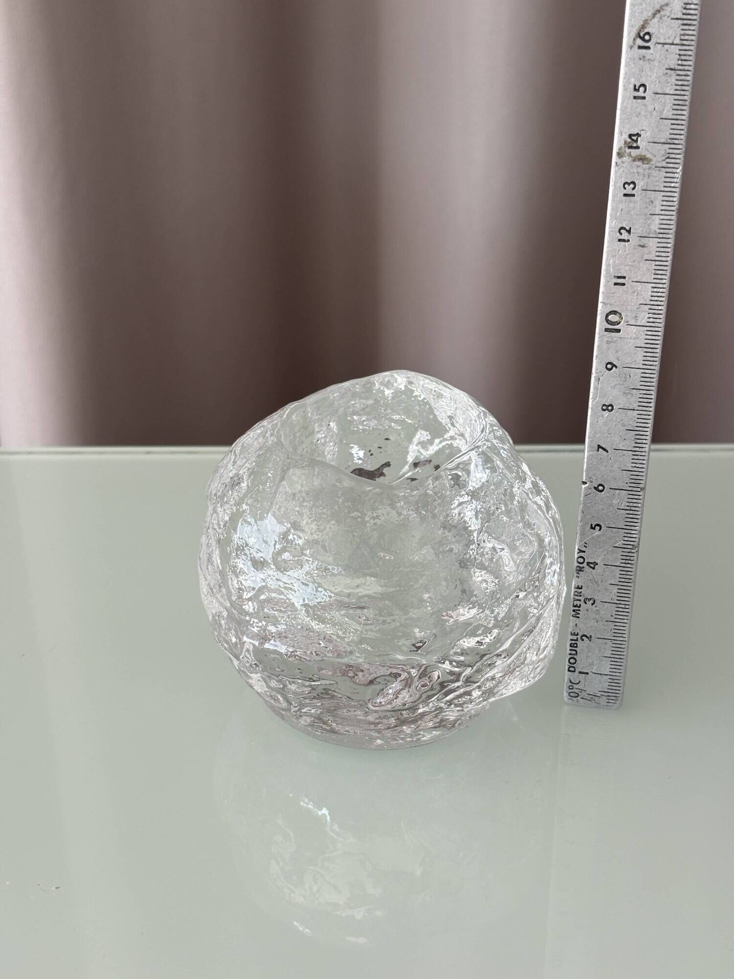 Kosta Boda Snowball Tealight Holder – Ann Wolff – Swedish Art Glass –