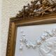 19th century Louis XVI style mirror in wood gilded with gold leaf, 74x150cm