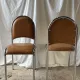Set of 4 vintage tubular chrome chairs