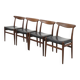 Model W2 Dining Chairs by Hans Wegner, Set of 4
