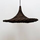 Large Italian Tulip Wicker Pendant Lamp