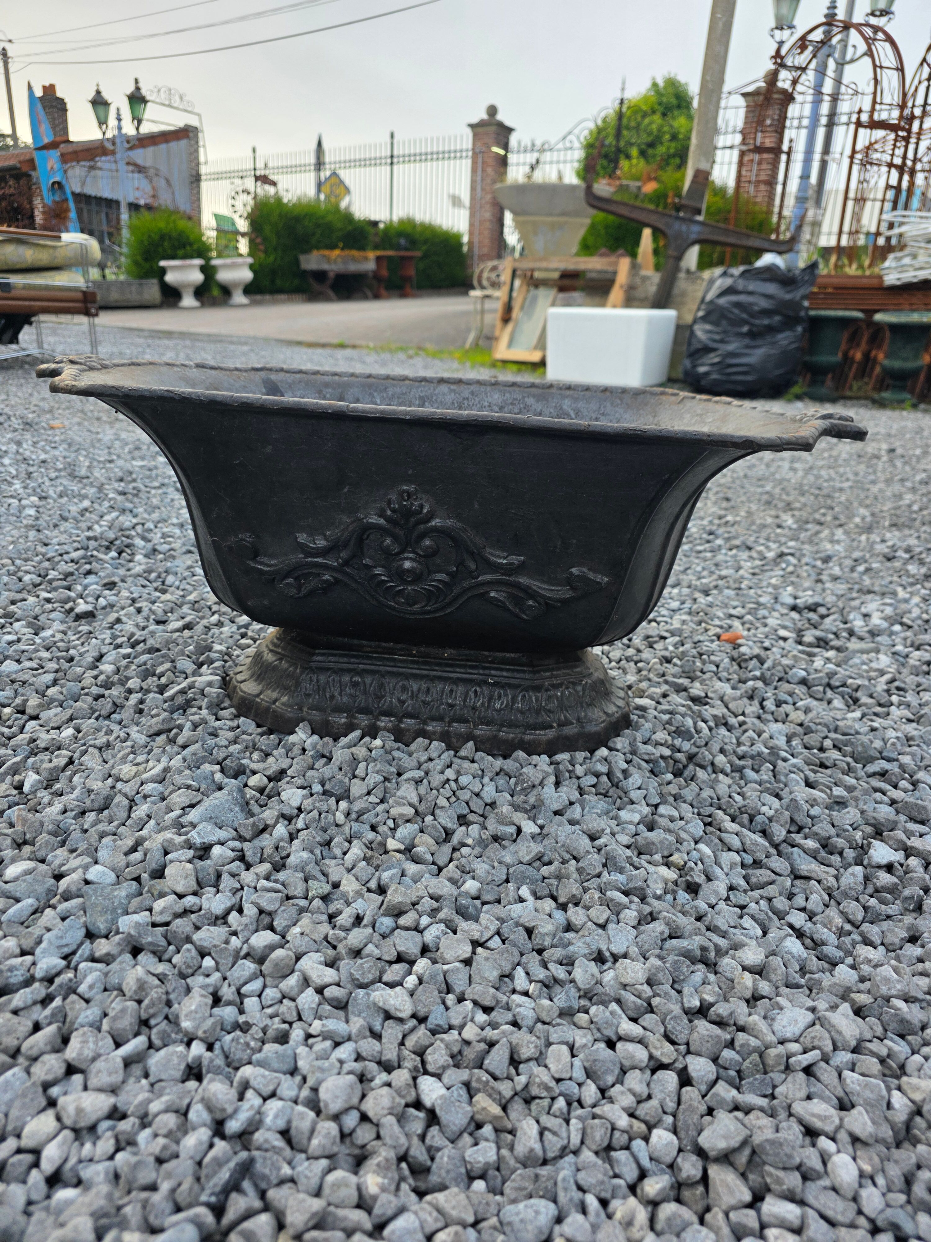 Antique cast iron planter