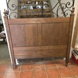 Old oak headboard