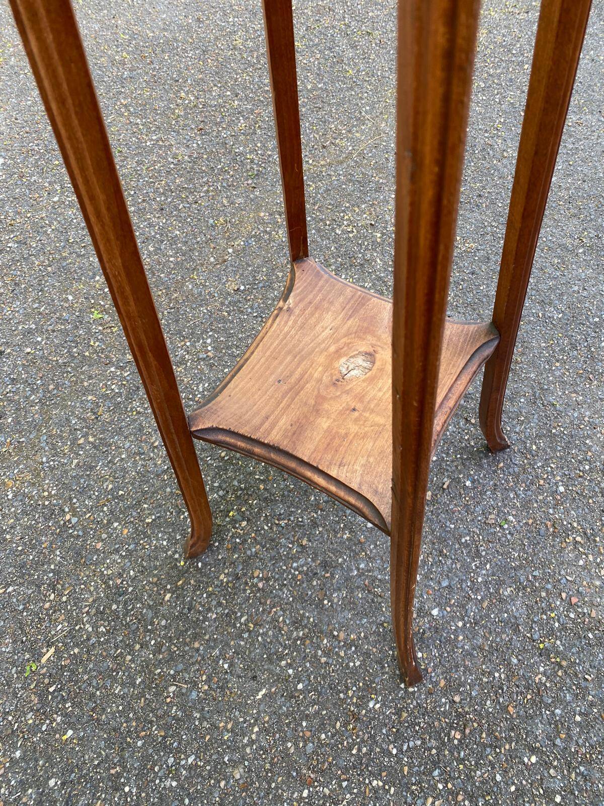 Art Nouveau vintage side table in solid wood