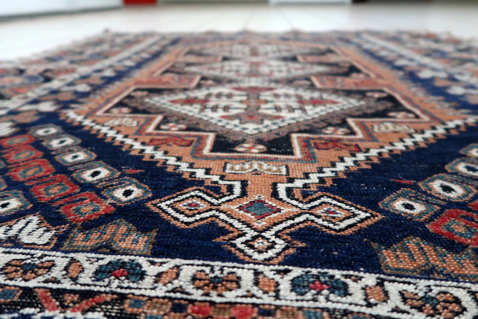 Antique Persian Afshar rug 115cm x 142cm 1920s - 1C1237