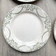 Flat plates terre de fer green creil & montereau labrador model "napoleon" 1890s