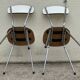 Chaises Formica  blanc pieds compas