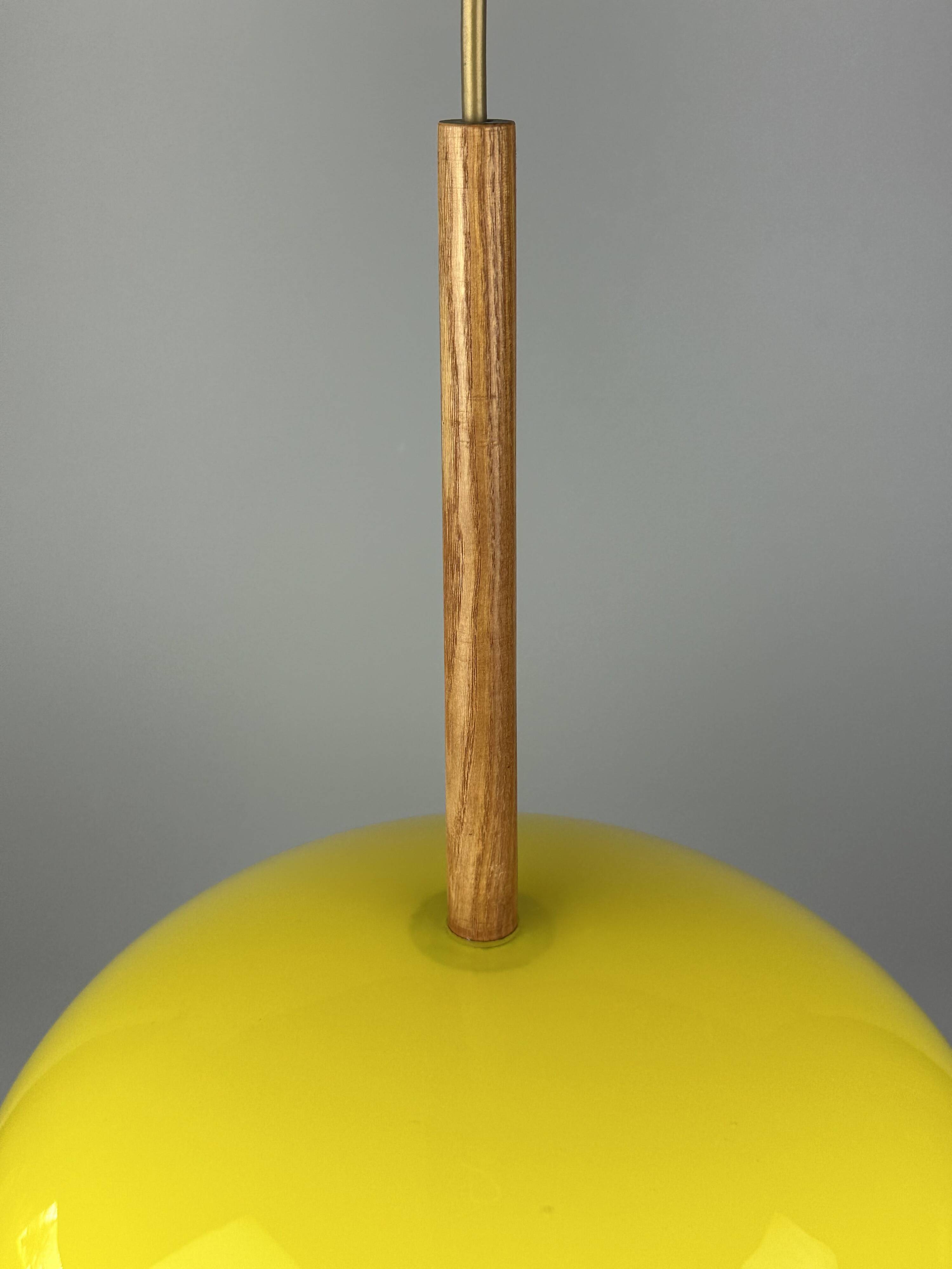 1960s/70s teak ceiling lamp by Uno & Östen Kristiansson for Luxus Sweden