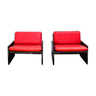 Italian Simone armchairs by Kazuhide Takahama for Gavina, 70's