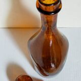 Three-sided blown glass carafe from Biot 1960s