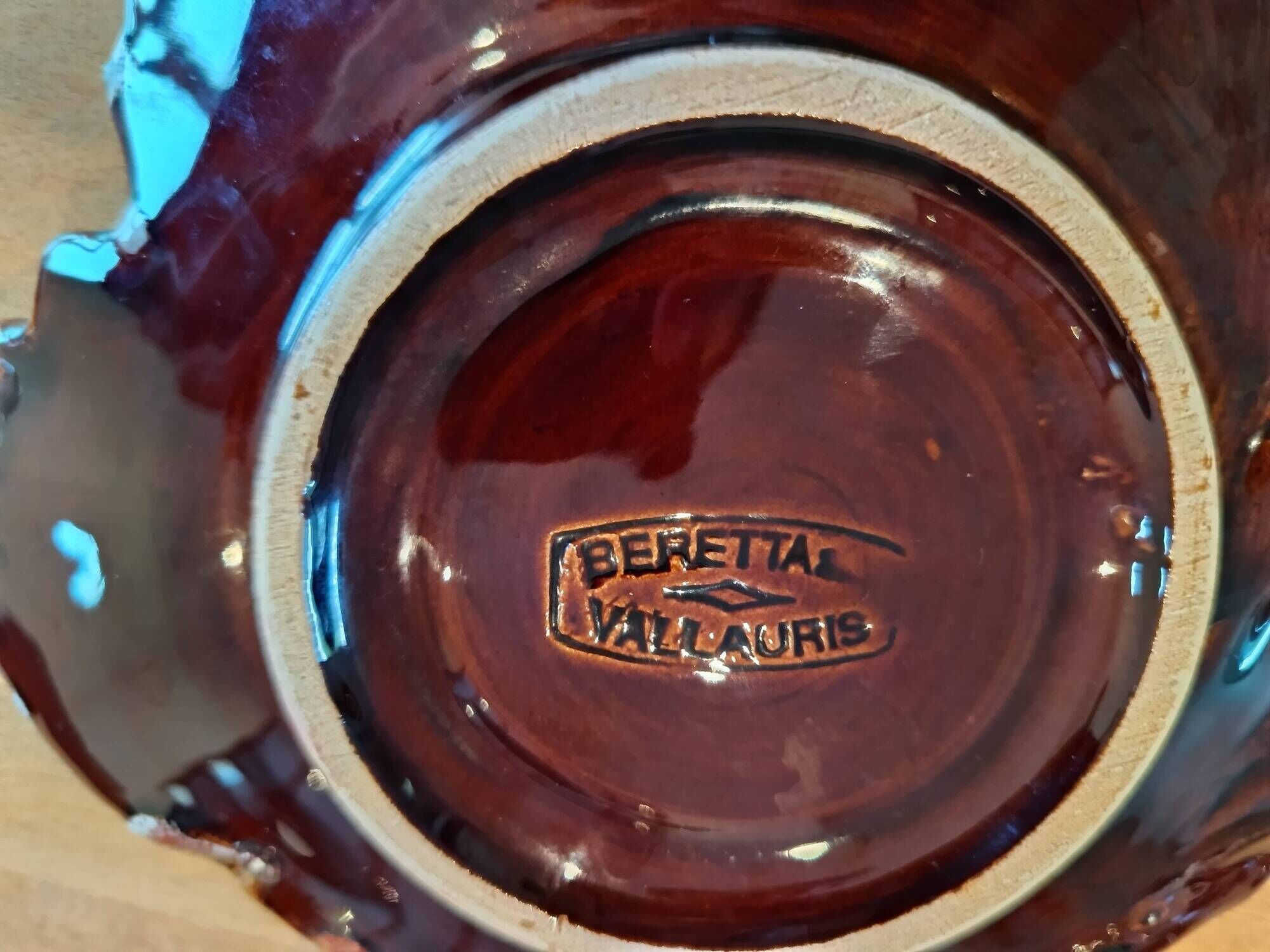 Vallauris Beretta service vine leaves - vintage 1950/1960 - 9 pieces