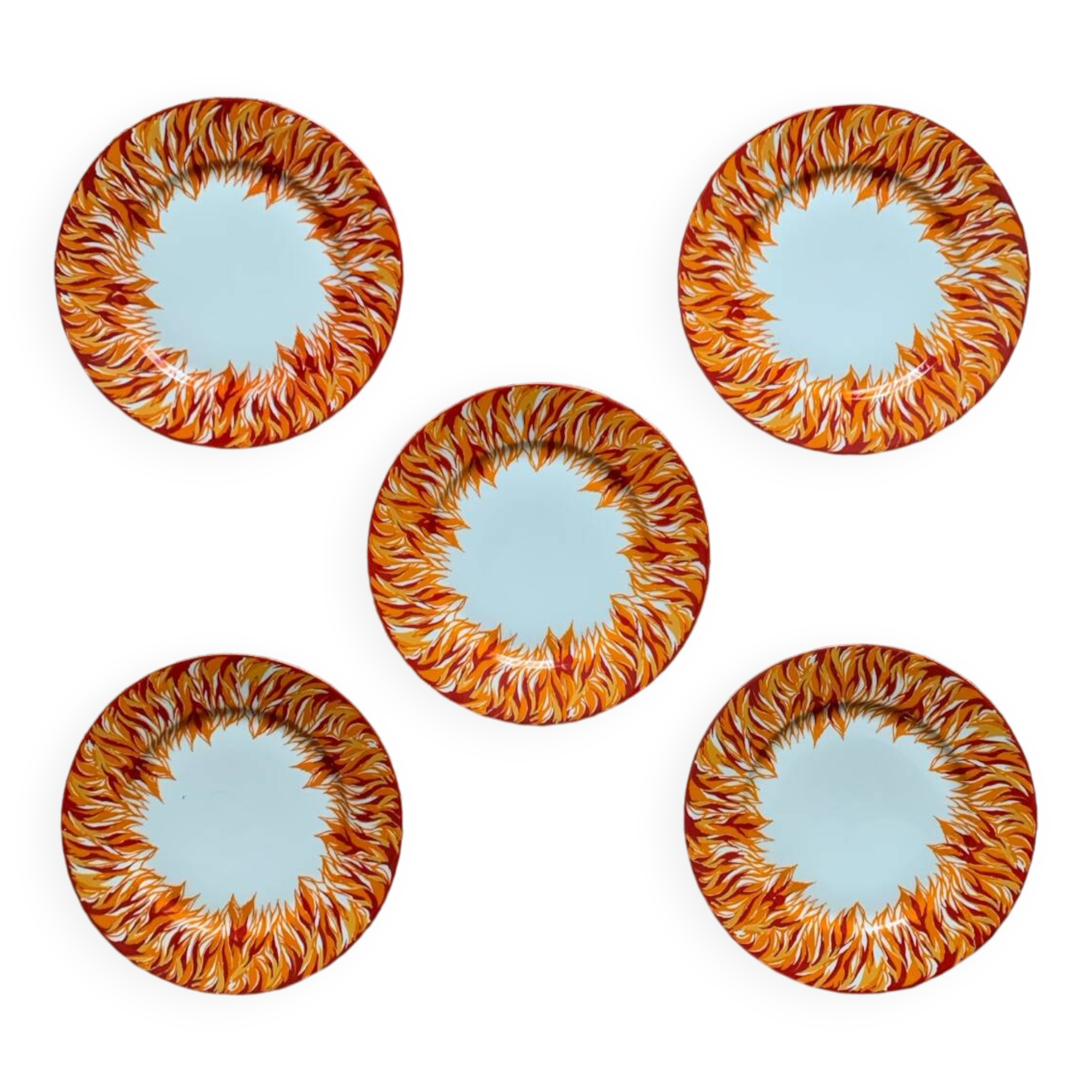 Set of 5 dessert plates by jean marais & haviland limoges