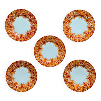 Set of 5 dessert plates by jean marais & haviland limoges