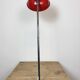 Large Red Industrial German Workshop Table Lamp from Helo Leuchten, 1950s