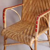 Fauteuil en rotin vintage