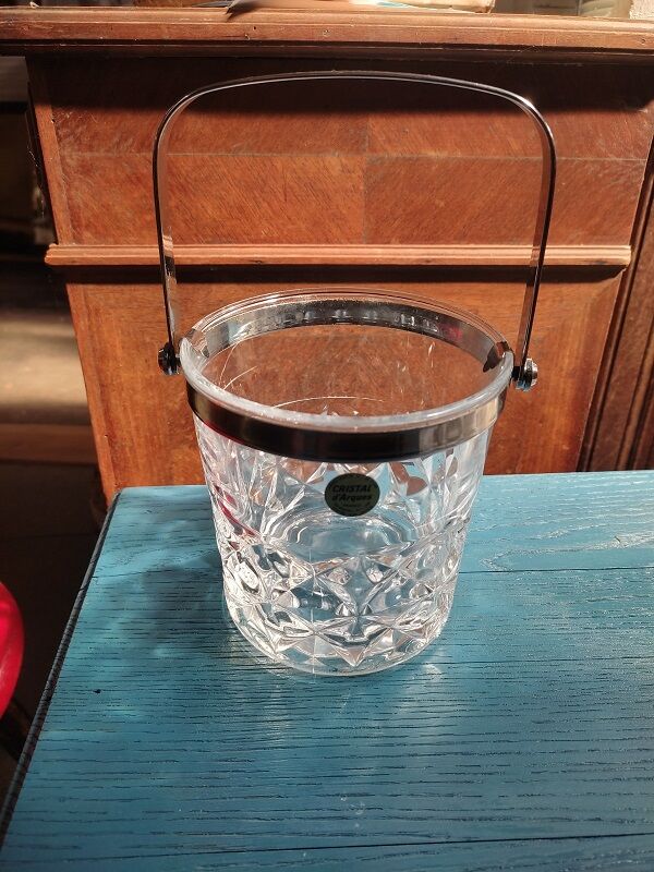 Ice bucket in d'Arques crystal and stainless steel