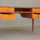 Plated style Louis XVI mahogany desk