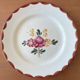 6 assiettes plates anciennes en faïence de Longchamp