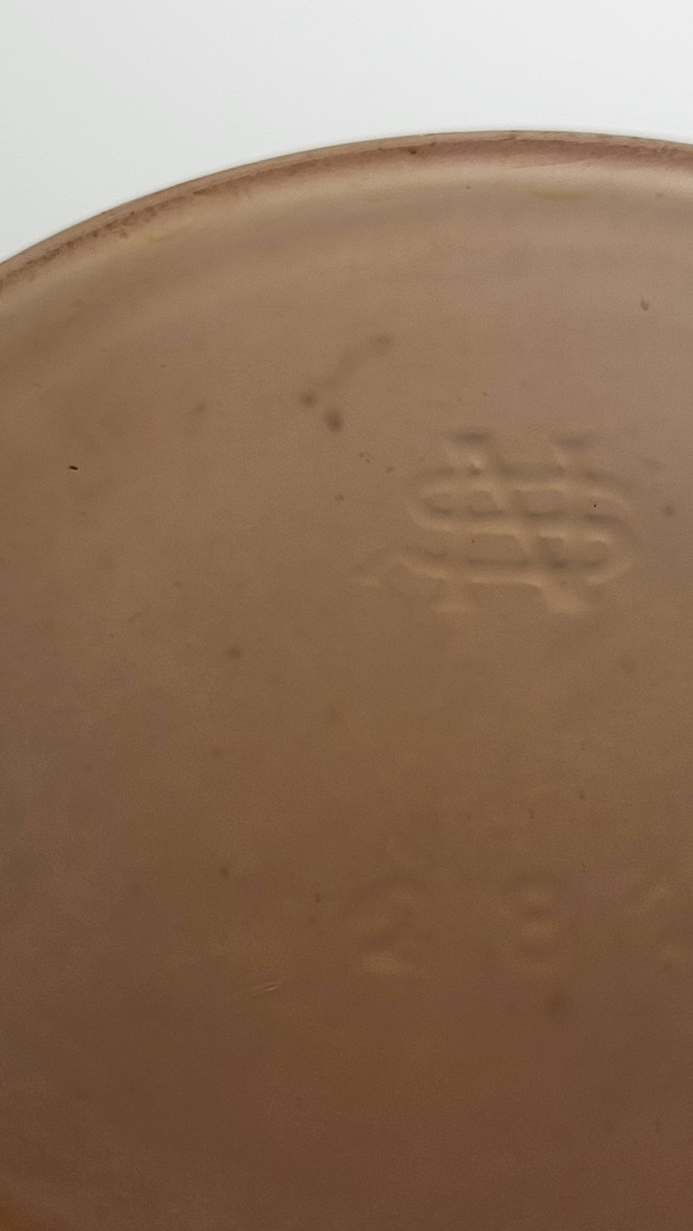 Art Deco glass paste vase Vine leaves signed Souchon Neuvesel