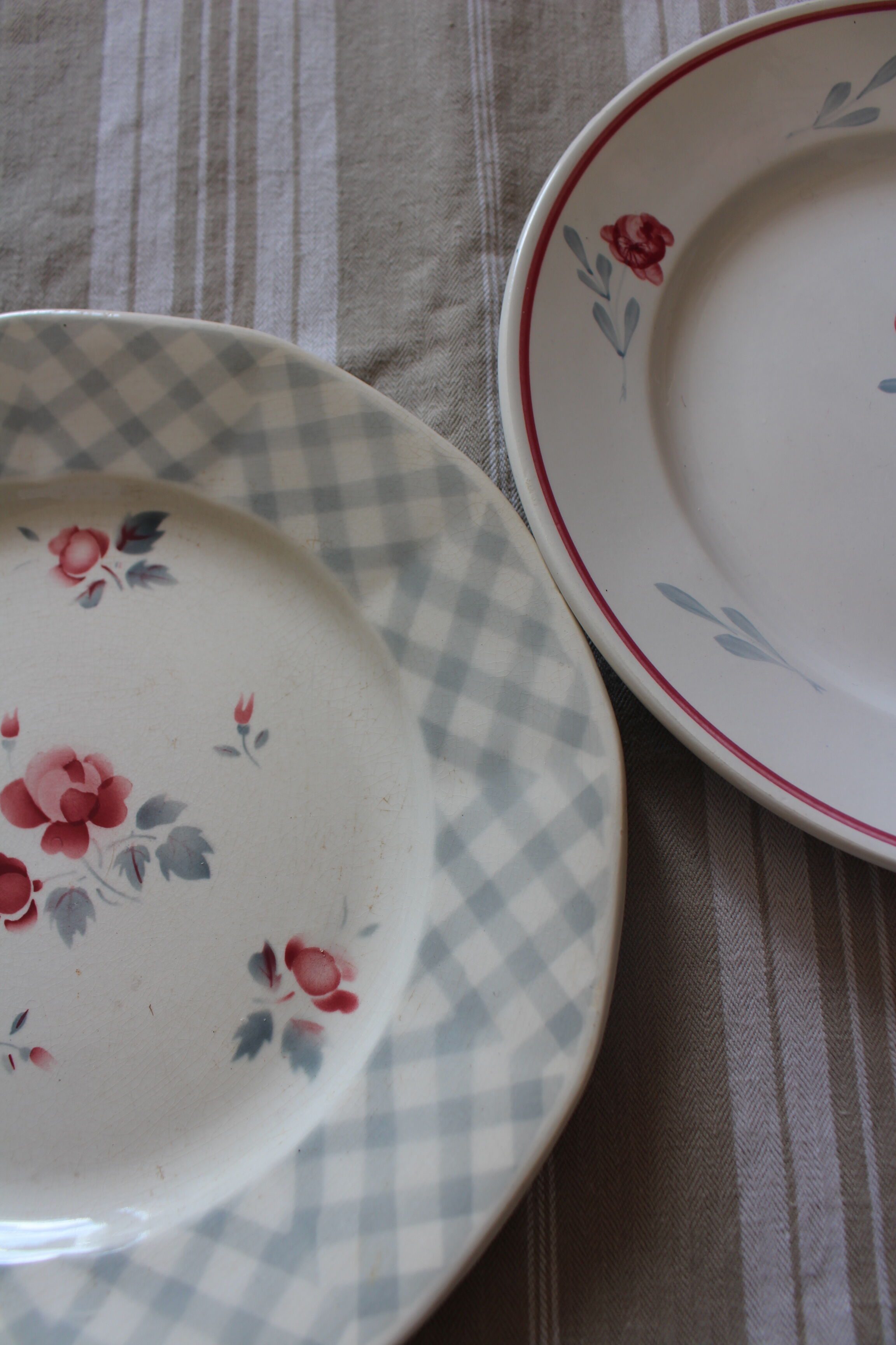 Lot 4 assiettes art deco dépareillé Digoin Sarreguemines badonviller givors bastia valérie