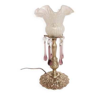 Lampe de table ''Art Nouveau'' en bronze. Espagne, années 1940.