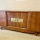 Mid-century vintage Scandinavian 1950s Art Deco Parisian sideboard oak wood