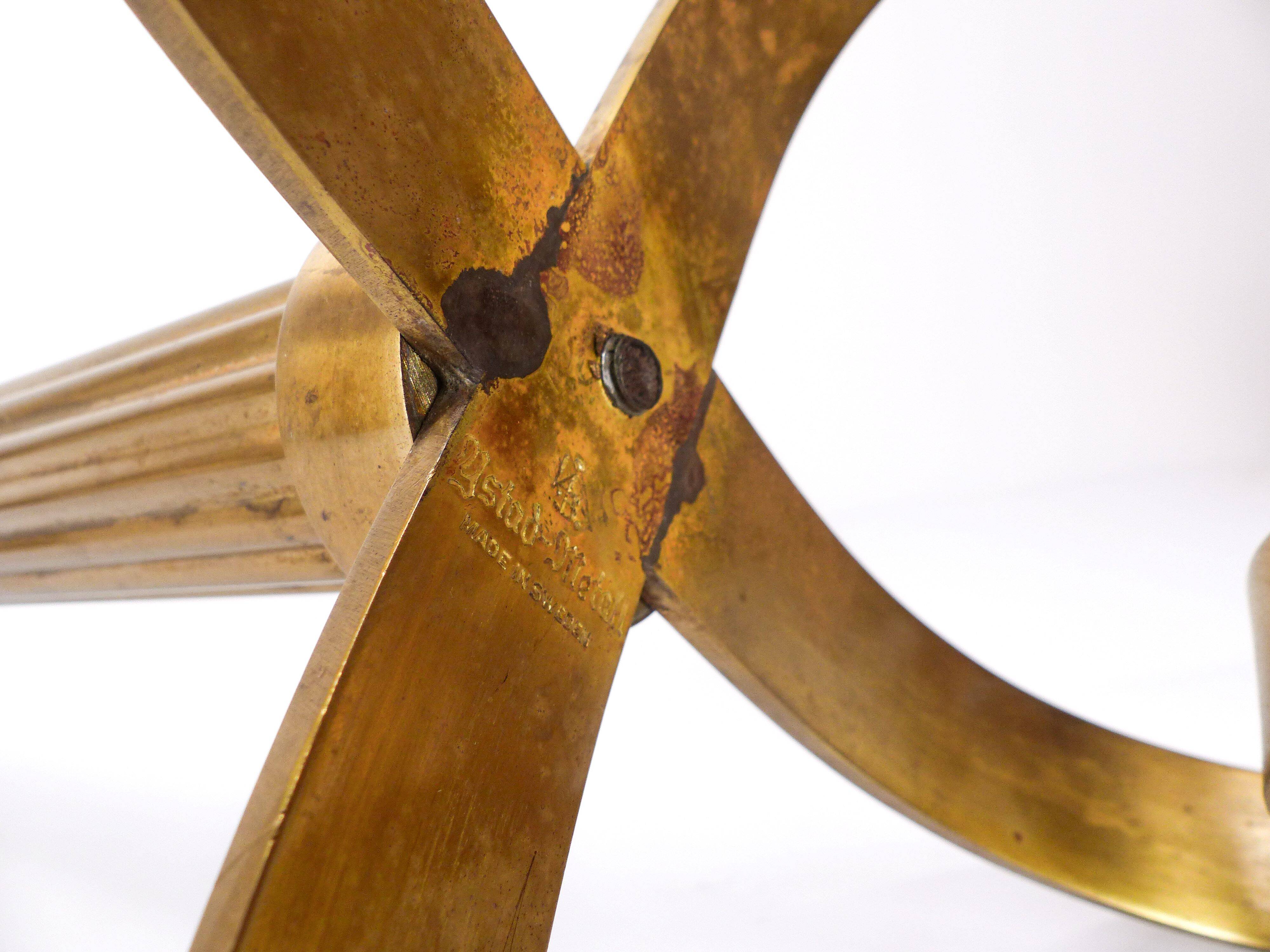 Scandinavian brass candle holder Ivar Ålenius Björk for Ystal Metall 1960