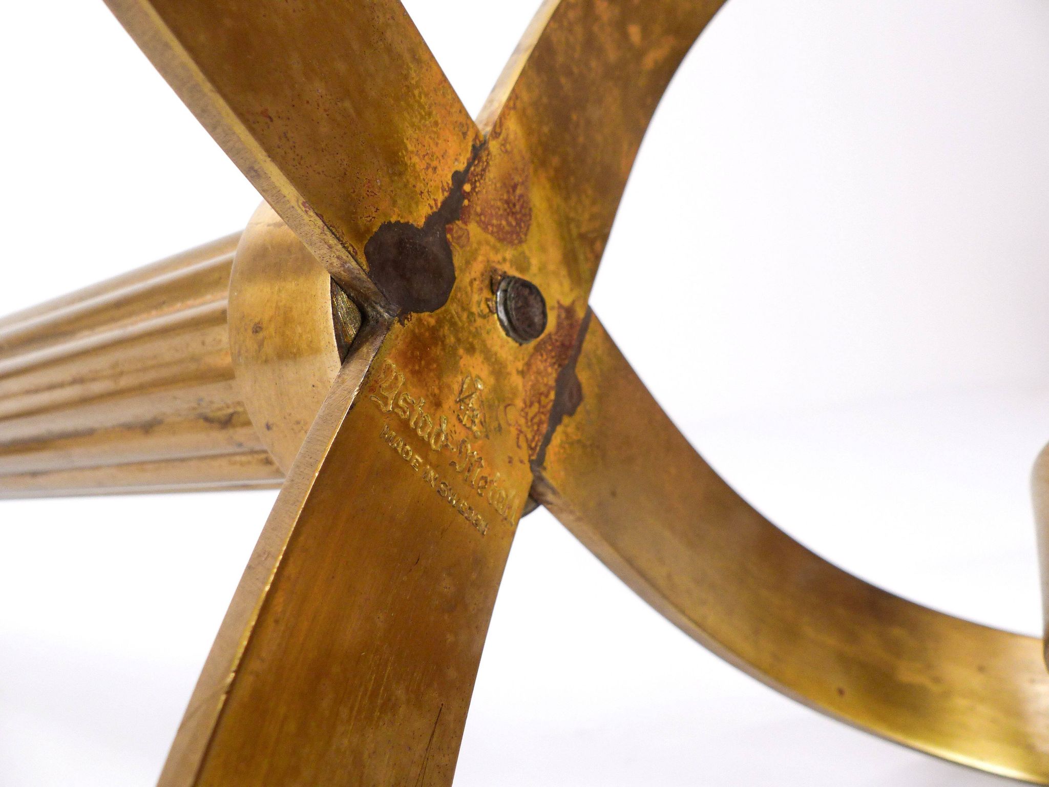 Scandinavian brass candle holder Ivar Ålenius Björk for Ystal Metall 1960