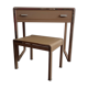 Vintage metal desk/ hairdresser and stool