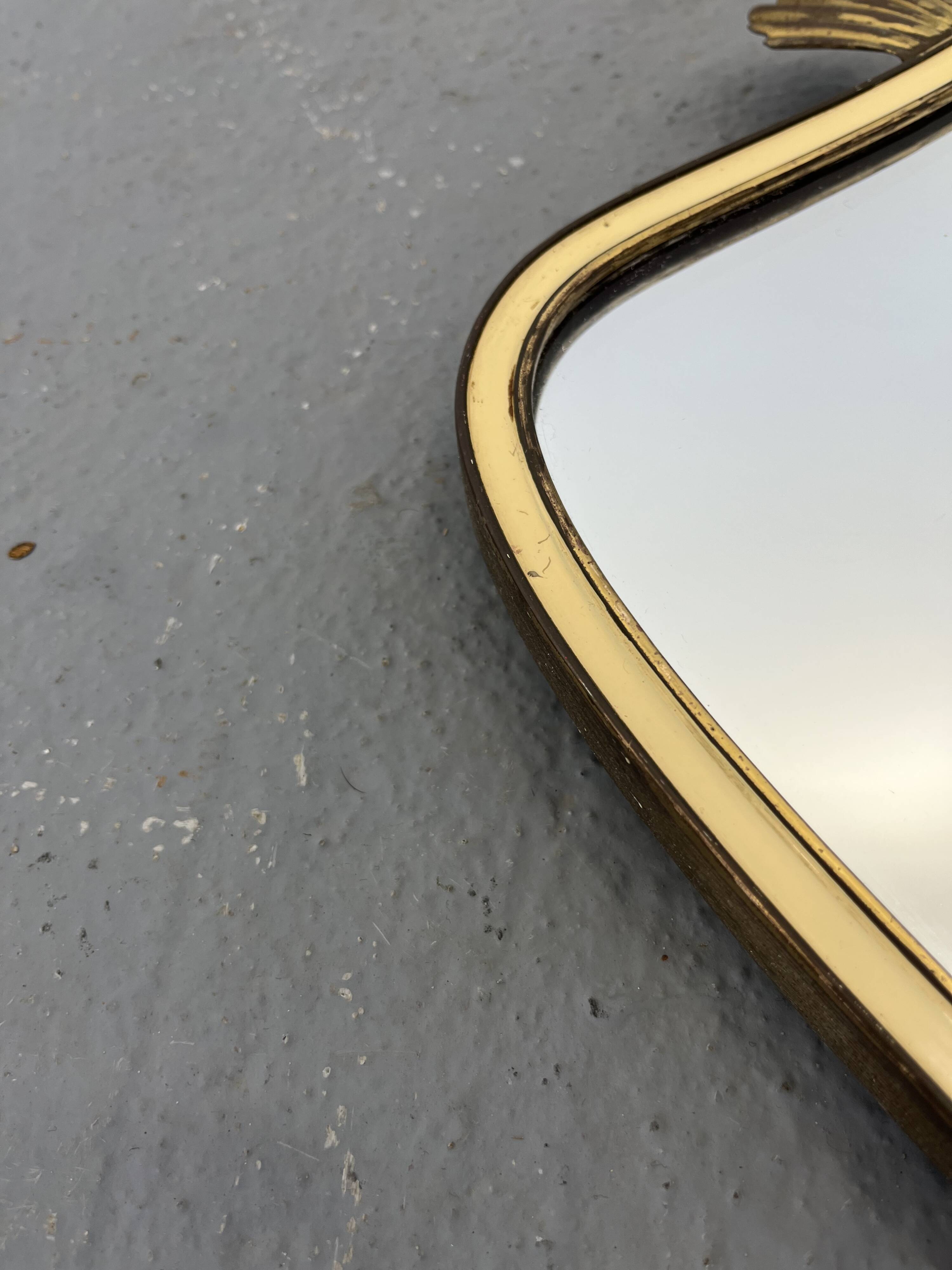 Mid-century gold mirror, 1960s
