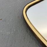 Miroir doré du milieu du siècle, années 1960, 50x29 cm