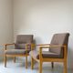 Vintage Wooden Seating Area / Sofa / Armchair