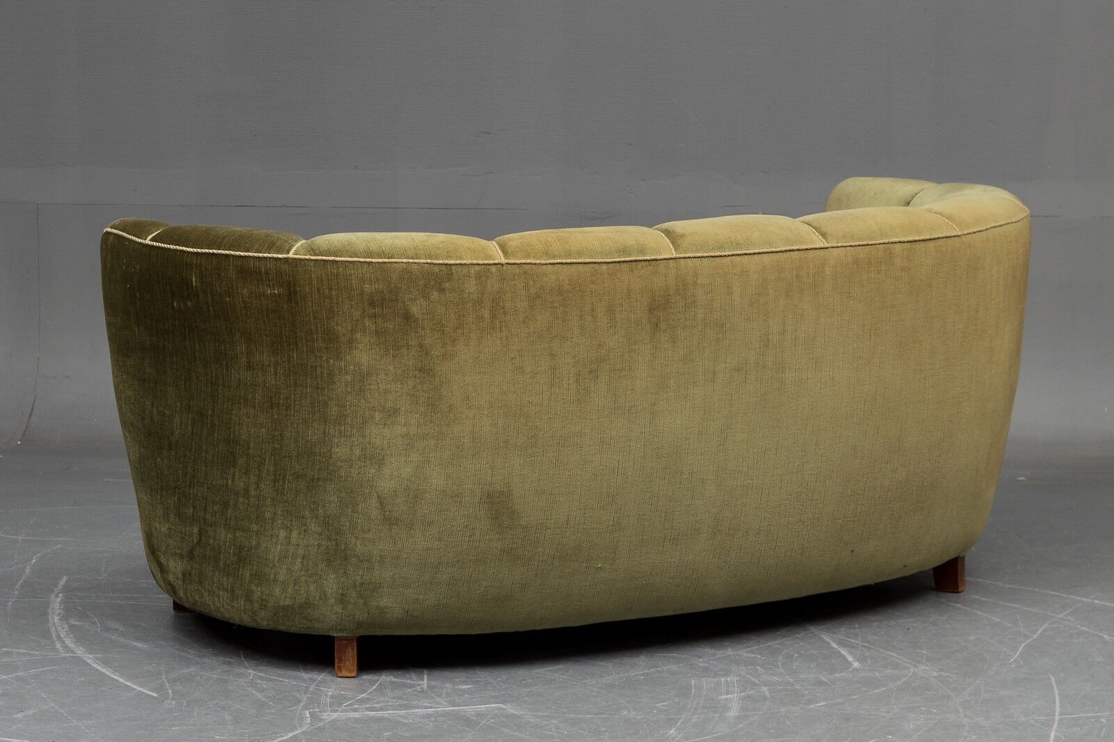 Gorgeous Danish velvet cocktail sofa years 30/40