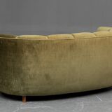Gorgeous Danish velvet cocktail sofa years 30/40