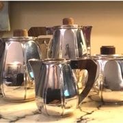 Maison Christofle service 4 pièces en métal argenté années 40